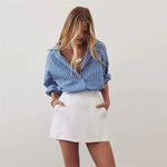 Simple-style Linen Skort For Women