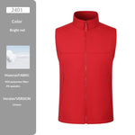 AutumnWinter Patchwork Softshell Jacket With Stand Collar Vest