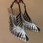Pointed-toe Stiletto Hollow-out Sandals For Women