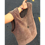 Dragon Scale Pattern Knitted Vest For Men