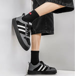 Bestseller Men's Trendy Striped Skate Shoes, Breathable Low-Top Sneakers, Versatile Casual Footwear For All Seasons