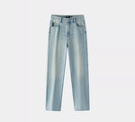 Non-fit Light-colored High-waisted Slightly Flared Jeans