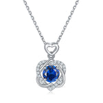 S925 Sterling Silver Heart Necklace, 1ct D-VVS1 Moissanite & Lab-Grown Gems, Platinum Plated 3g With GRA Certificate Gift Box