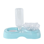 Transparent plastic feeding and drinking bowl