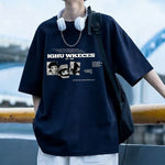 Mens Short-sleeve T-shirt New Summer Style Casual And Loose-fitting Top For Teens