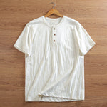 Mens Lightweight Breathable Solid-color Top For Summer
