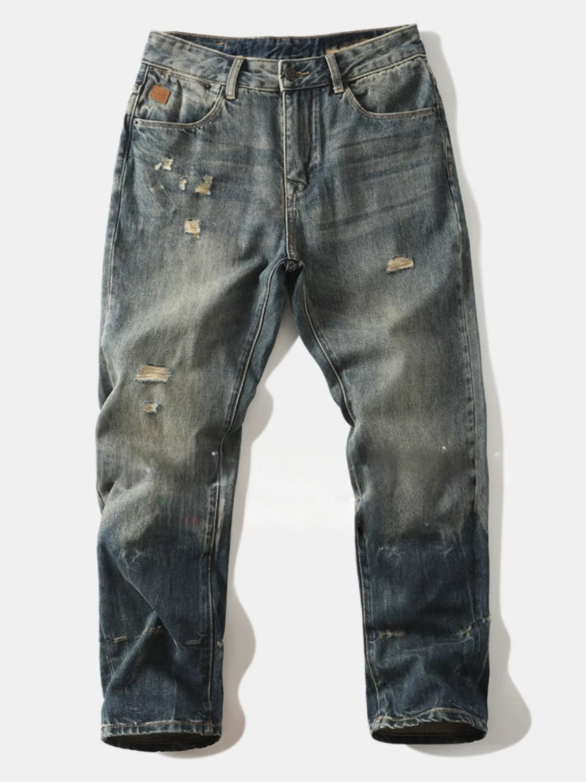 B2 - Non-elastic Small Straight-leg Pants