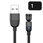 Magnetic Data Cable Threeinone 540-degree Rotation  Charging Cable Suitable