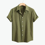 Mens Lapel-Style Beach-Fashion Casual Shirt
