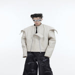 Double Zipper Split Design PU Leather Jacket Coat