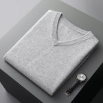 Loose-fit V-neck Sleeveless Sweater Knitted Wool Sweater