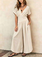 V-neck Casual Chic Womens Jumpsuit