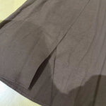 Womens Solid-Color Casual Linen Skirt