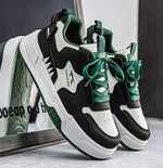 New Summer Men's Breathable White Sneakers, Trendy Versatile Thick Sole Sports Shoes, Casual Skate & Chunky Dad Shoes For Men