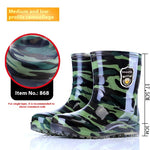 Popular Men's Tendon Bottom Camouflage Wear-resistant Rain Boots Fleece-lined Warm