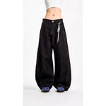 Starry Sky Pattern Saber-Style Mens Retro Loose Straight-Leg Wide-Leg Casual Trousers