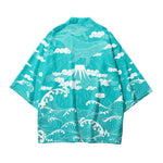 Printed Cardigan Loose-fit Mens Jacket Cloak-style Shirt