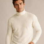 Mens New High-neck Long-sleeve Sweater