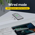 Small square wireless fast charge mobile power LED digital display portable 10000mAh