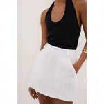 Simple-style Linen Skort For Women