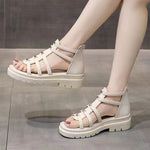 Internet-famous Platform Wedge Sandals With A Peep-toe Design For Women