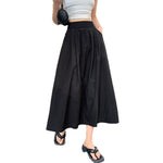 Womens High-waisted Midi Casual Skirt