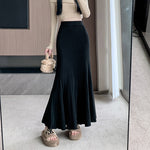 Knitted Sheath High-waisted Skirt For Women