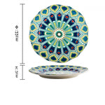 Underglaze ceramic steak western plate
