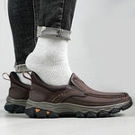Mens Casual Leather Shoes With Thick Soles