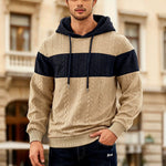 Mens Color-Block Loose-Fit Jacquard Sweatshirt