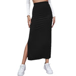 Solid-color Womens Skirt High-waisted Body-huggi Spring Style