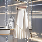 Fashionable White A-line Long Skirt