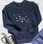 Womens Colorful Printed Crew-neck Sweatshirt