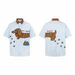 Embroidery Design Casual And Relaxed-fit Short Sleeves