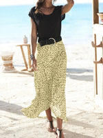 Mid-length Womens Skirt With An Elastic Waist