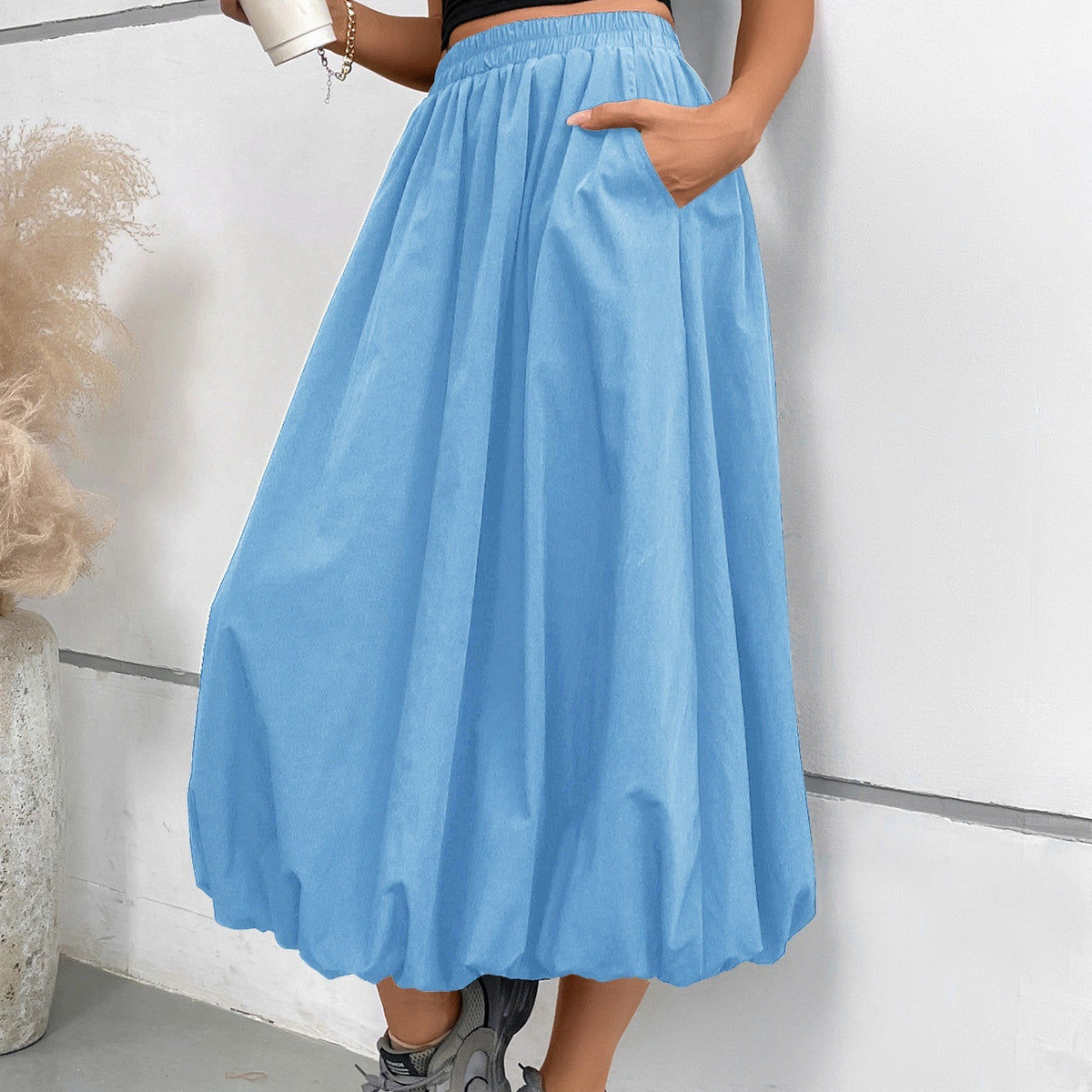 Womens Loose Bloom-Shape Skirt