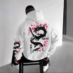 Fashionable Printed Hooded Casual Mens Sweatshirt