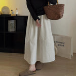 Figure-flattering High-waisted Patchwork A-line Skirt