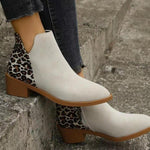 Low-heeled Boots With Side Zipper