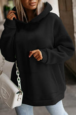 Womens Casual Fashionable Loose-fitting Hooded Sweatshirt