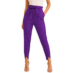 Stylish High-waisted Solid-color Versatile Chic Casual Womens Pants