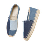 Harajuku-style Womens Loafers Denim Flat Canvas Shoes