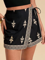 Fashionable Minimalist Casual Printed High-waisted Shorts