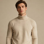 Mens New High-neck Long-sleeve Sweater