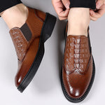 Mens Casual Dress Slip-on Leather Shoes