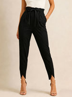 Stylish High-waisted Solid-color Versatile Chic Casual Womens Pants