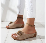 SpringSummer New Arrival A Single-flower Open-toe Sandal