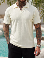 Summer New Arrival Mens Jacquard Polo Shirt