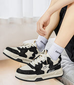New Summer Men's Breathable White Sneakers, Trendy Versatile Thick Sole Sports Shoes, Casual Skate & Chunky Dad Shoes For Men