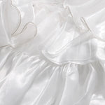 High Waist Pleated Ruffle Hem Midi Skirt
